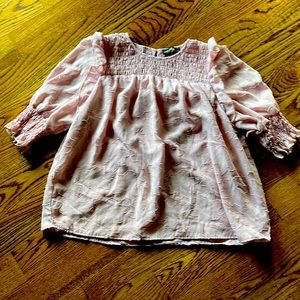 On Twelfth Rose Rusched Ruffled Blouse